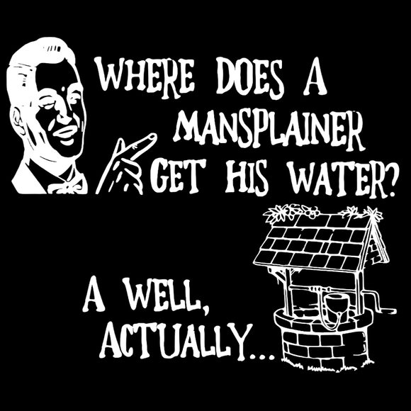 Anti Mansplaining T-Shirt: Feminist, Riot Grrrl, Funny, Women's Rights Tshirt - Picture 1 of 1